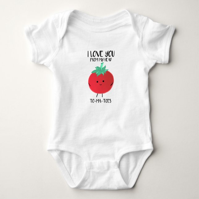 Body Para Bebé Te amo de mis TOMATES principales - mono del bebé (Anverso)