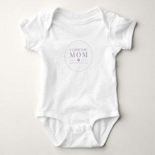 Body Para Bebé Te amo el día de mamá Traje de Bodysuit
