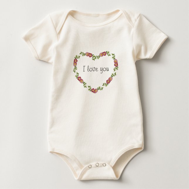 Body Para Bebé Te Amo La Ropa De Bebé (Anverso)