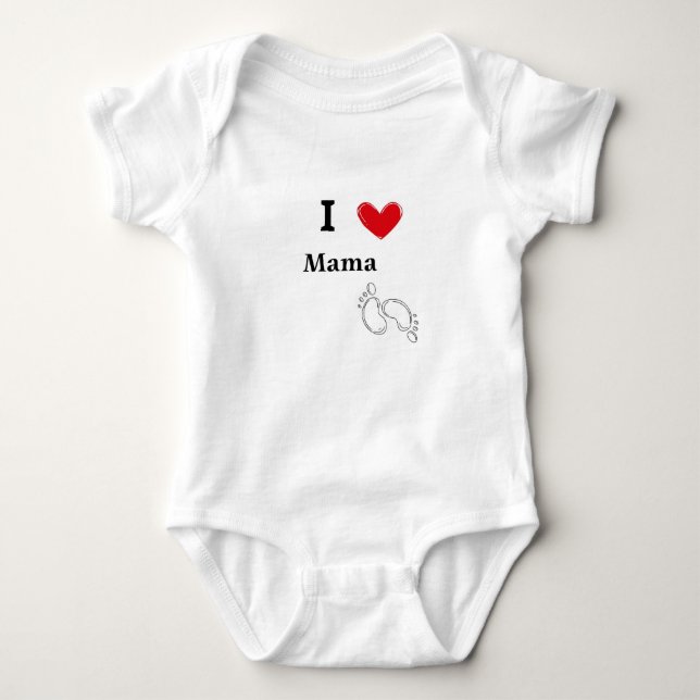 Body Para Bebé Te amo Mama Diseño Adorable (Anverso)