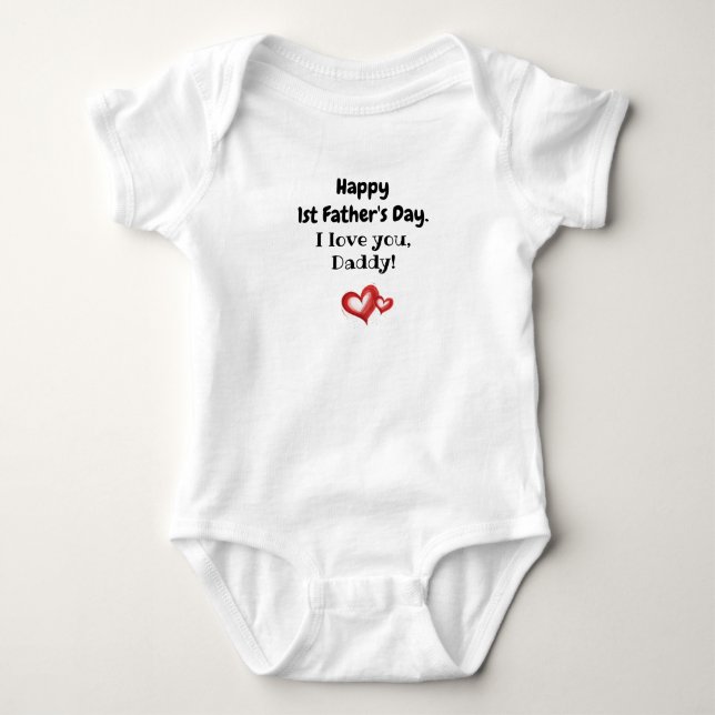 Body Para Bebé Te amo papá personalizado (Anverso)