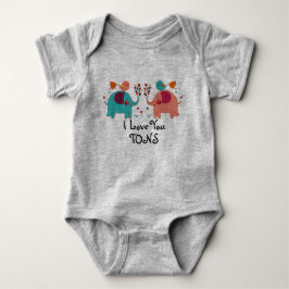 Body Para Bebé TE AMO ropa del bebé de las TONELADAS - AMOR de