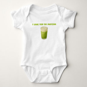 BODY PARA BEBÉ TE AMO TANTO MATCHA, AMOR DE TÉ VERDE MATCHA