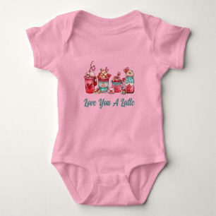 Body Para Bebé Te Amo Un Ming De Latas Con Traje De Bebé Rosa