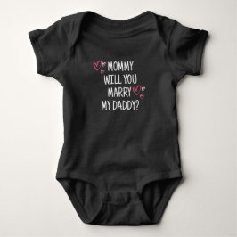 Body Para Bebé ¿Te casarás con mi papá? Bodysuit de bebé