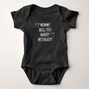 Body Para Bebé ¿Te casarás con mi papá? Bodysuit de bebé