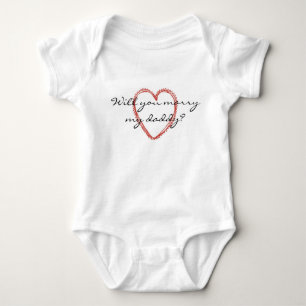 Body Para Bebé ¿Te Casarás Con Mi Papi? Camiseta para bebés