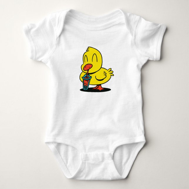 Body Para Bebé Té de burbuja de pato (Anverso)