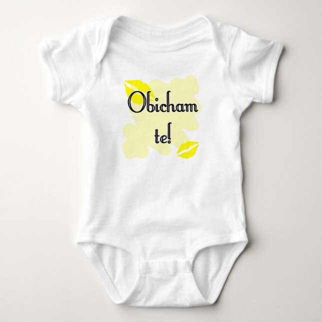 Body Para Bebé ¡Te de Obicham! - Búlgaro - te amo (Anverso)