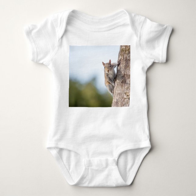 Body Para Bebé ¡Te estoy mirando! Squirrel Baby Bodysuit (Anverso)