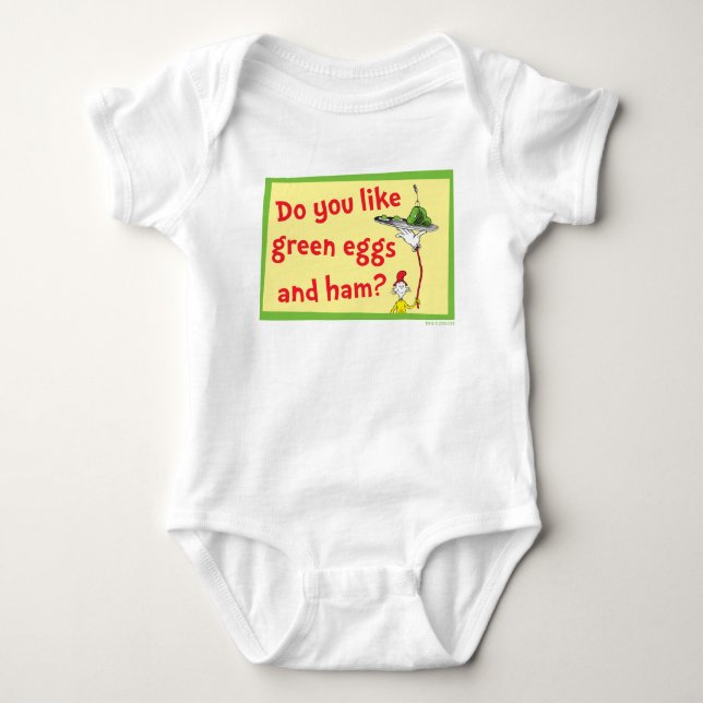 Body Para Bebé ¿Te gustan los huevos verdes con jamón? (Anverso)