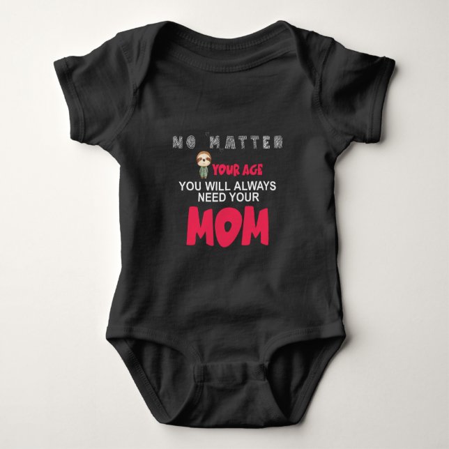 Body Para Bebé Te Necesito Mamá (Anverso)