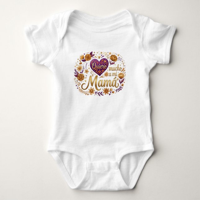 Body Para Bebé Te quiero, mamá (Anverso)