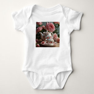 Body Para Bebé Té Rosa de col rosa