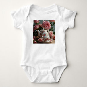 Body Para Bebé Té Rosa de col rosa