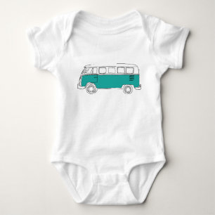 Body Para Bebé Teal Van Bodysuit - regalo del bebé