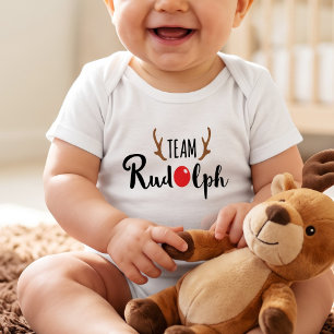 Body Para Bebé Team Rudolph - Motivo Divertido para Fotos Familia