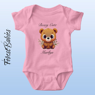 Body Para Bebé Teddy Bear Beary Cute Whimsical Personalizado Gráf
