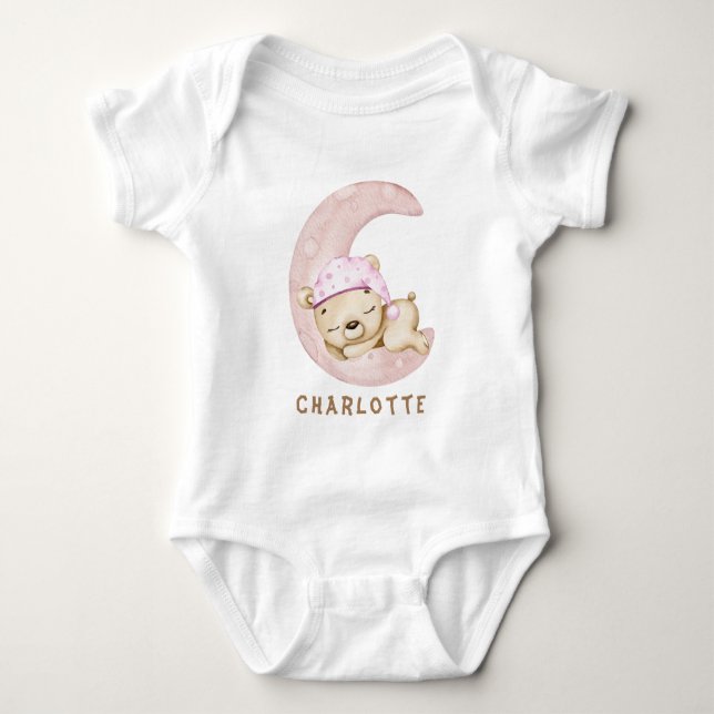 Body Para Bebé Teddy Bear Chica Baby Bodysuit (Anverso)