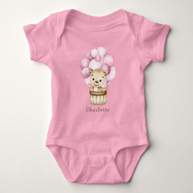 Body Para Bebé Teddy Bear Chica Baby Bodysuit (Anverso)