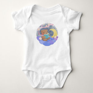 Body Para Bebé Teddy Bear Leyendo con Ilustracion Fluffy Monsters