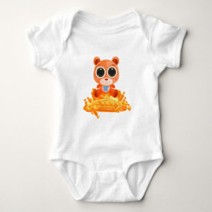 Body Para Bebé Teddy Bear - Naranja Candy