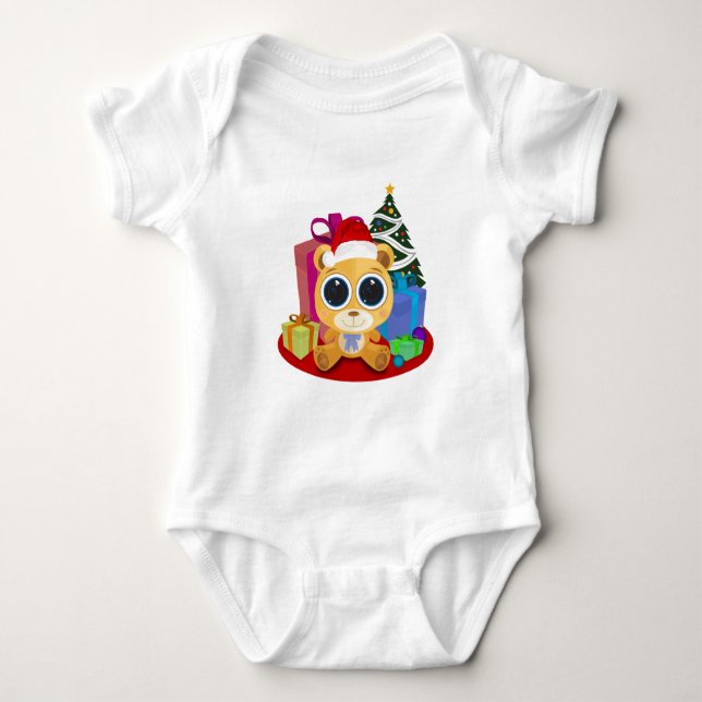 Body Para Bebé Teddy Bear - Navidades (Anverso)