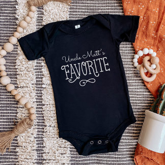 Body Para Bebé Tee de bebé personalizado favorito del tío