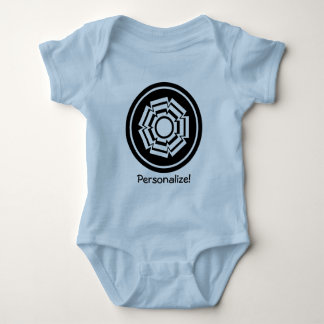 Body Para Bebé Tee de infante con ranura floral, negro