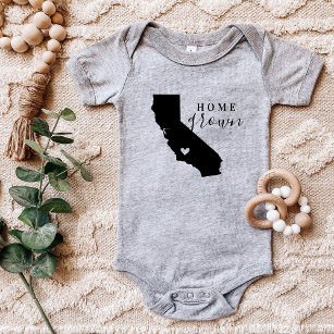 Body Para Bebé Tee estatal de California Home Grown