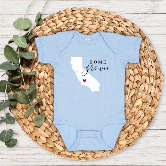 Body Para Bebé Tee estatal de California Home Grown (Subido por el creador)