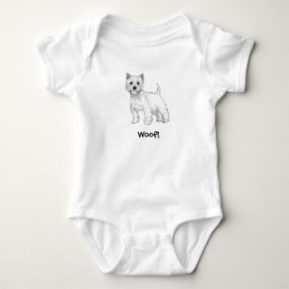 Body Para Bebé ¡Tejido! Mono del bebé del perrito - montaña del