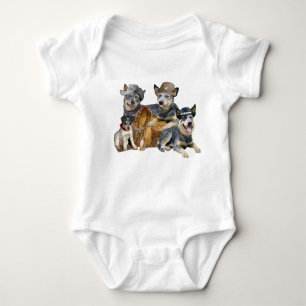 Body Para Bebé Tela azul heeler occidental