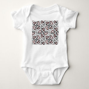Body Para Bebé Tela Geométrica: Diseño de patrones artísticos.