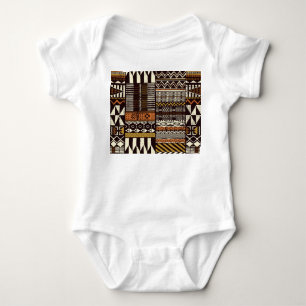Body Para Bebé tela tribal africana, vintage abstracto.