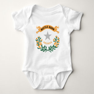 Body Para Bebé Tema 00 de la bandera de Nevada