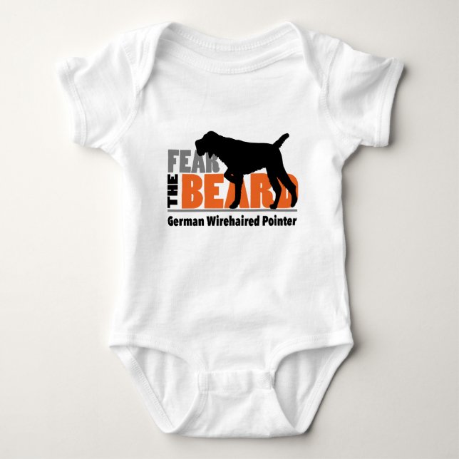 Body Para Bebé Tema la barba - indicador Wirehaired alemán (Anverso)