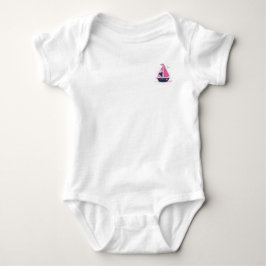 Body Para Bebé Tema Marino Femenino Velero Lunares Rosas Vela