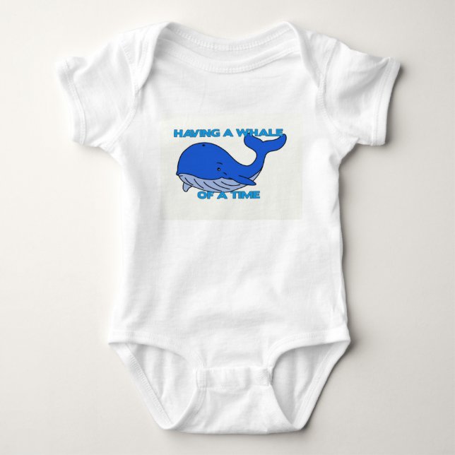 Body Para Bebé Tener una ballena de un tiempo (Anverso)