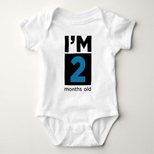 Body Para Bebé Tengo 2 meses de edad azul