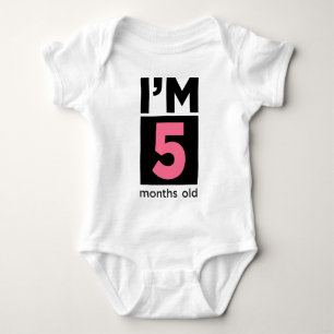 Body Para Bebé Tengo 5 meses de edad rosada