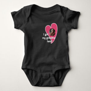 Body Para Bebé ¡Tengo a mi abuela aquí! Foto personalizada - Oscu