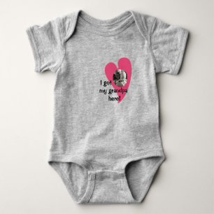 Body Para Bebé ¡Tengo a mi abuelo aquí! Foto personalizada 