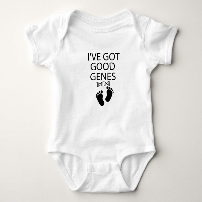 Body Para Bebé Tengo buenos genes ADN Baby, Funny Baby Gift (Anverso)