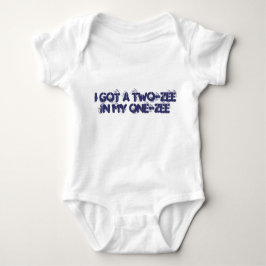 Body Para Bebé "Tengo dos zee en mi bebé de un zee"