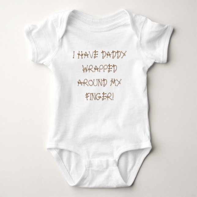 BODY PARA BEBÉ ¡TENGO EL PAPÁ ENVUELTO ALREDEDOR DE MI DEDO! (Anverso)