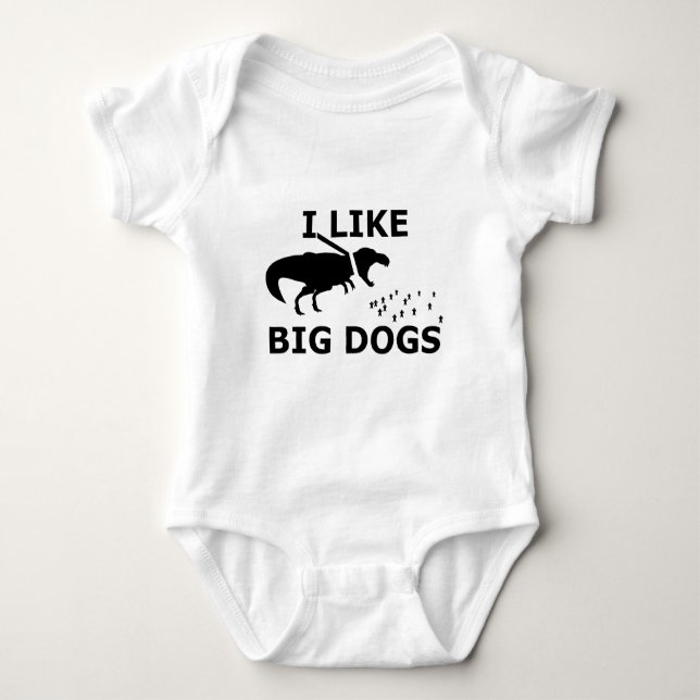 Body Para Bebé Tengo gusto de perros grandes (Anverso)