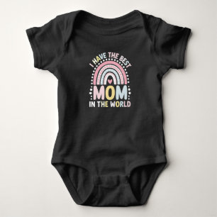 Body Para Bebé Tengo la mejor mamá del mundo Boho Arcoíris