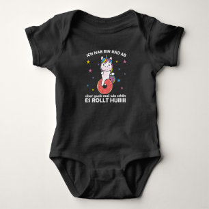 Body Para Bebé Tengo Una Bicicleta - Dulce Unicornio Donut Unicyc