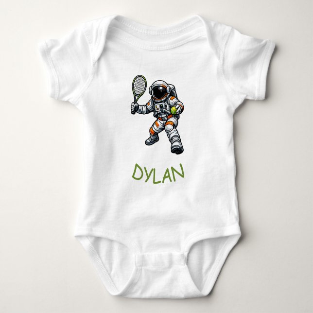 Body Para Bebé Tenis Astronauta (Anverso)